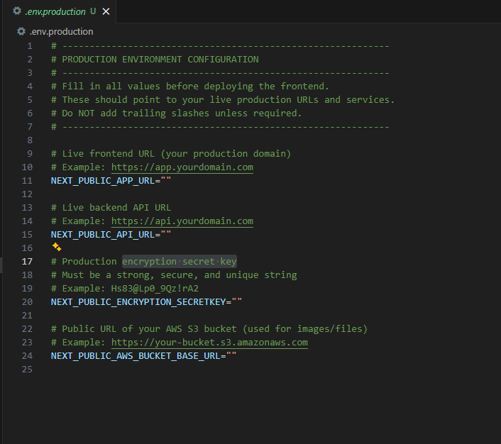 Frontend Environment Setup