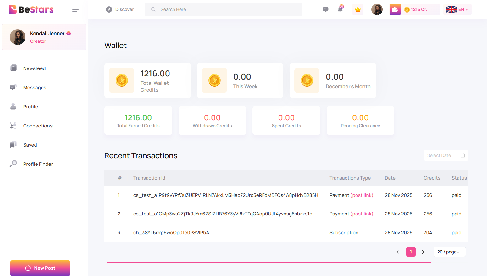 Wallet Dashboard